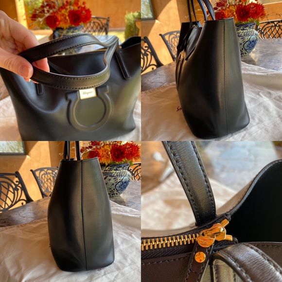 SOLD Salvatore Ferragamo Gancini Leather Tote - Picture 8 of 14